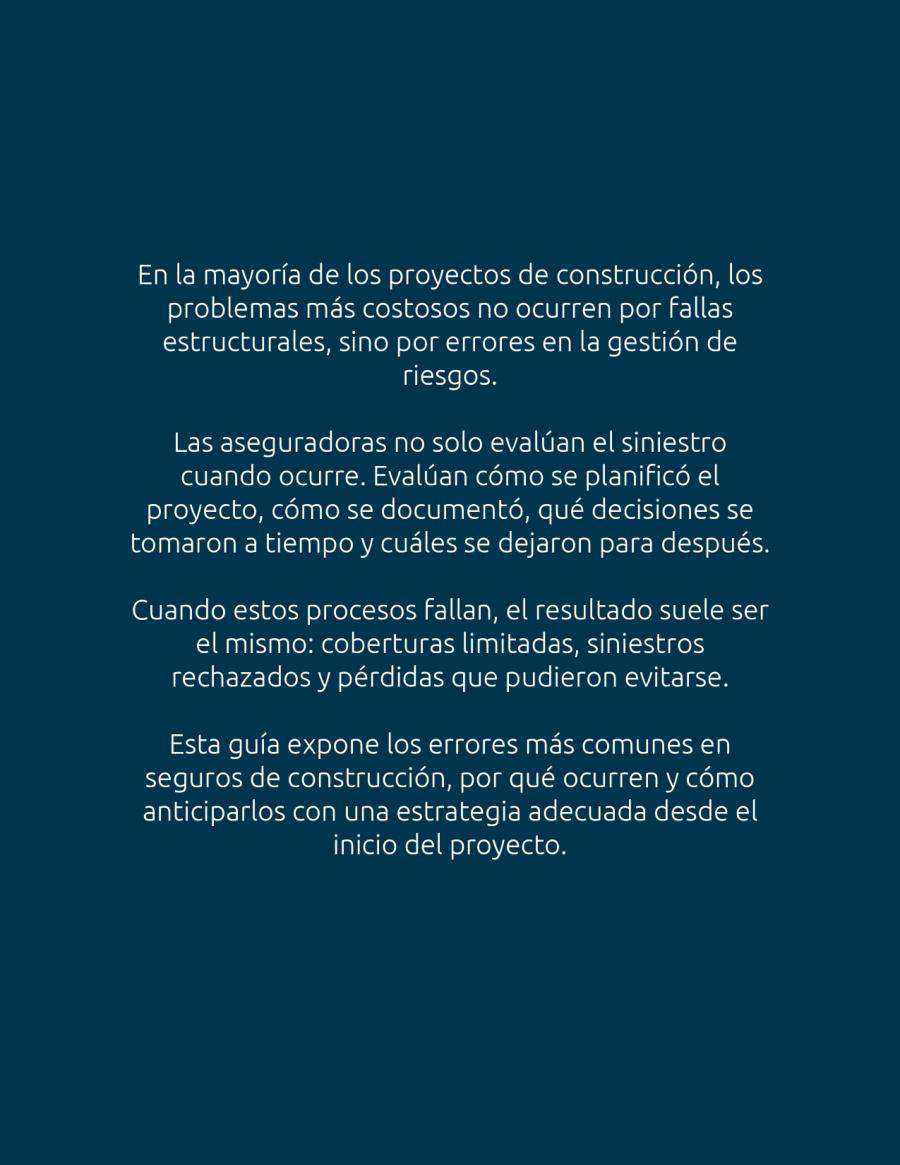 Guía práctica para prevenir rechazos de siniestros en construcción · página 2